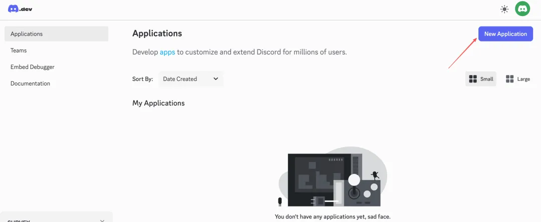 Create Discord App Step 1