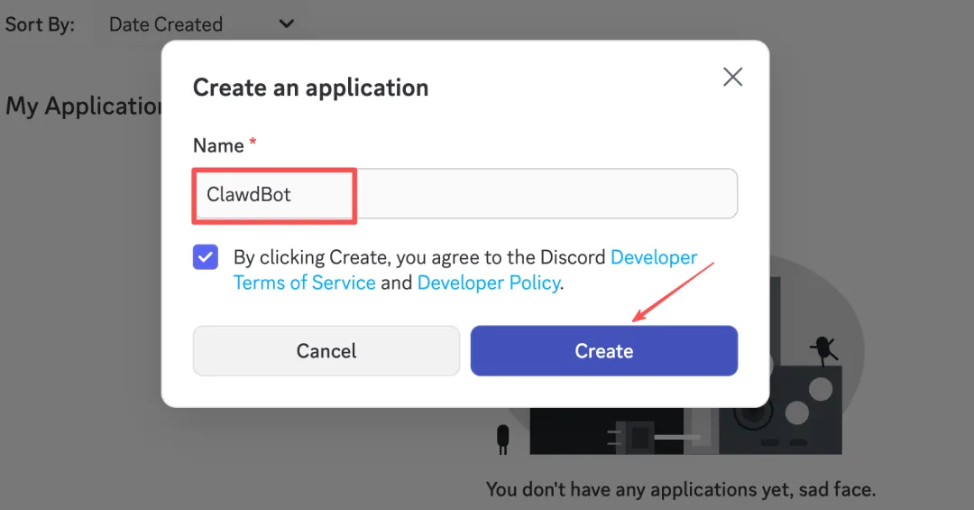 Create Discord App Step 2